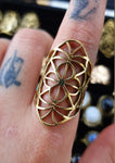 Sacred Geometry Flower ring