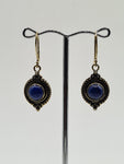 Lapis Lazuli Moon large drop earrings