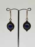 Lapis Lazuli Moon large drop earrings
