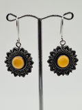 Carnelian Sun large drop earrings