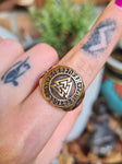 Valknut Bronze ring