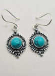 Blue Howlite Moon large drop earrings