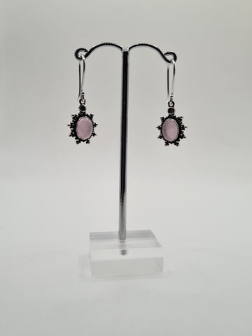 Rose Quartz Arabella drop earrings