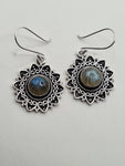 Labradorite Sun large drop earrings