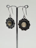 Labradorite Sun large drop earrings