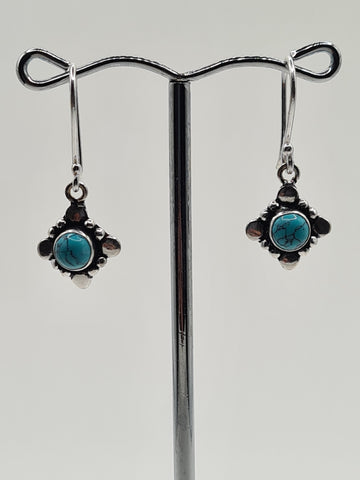 Blue Howlite Harley drop earrings