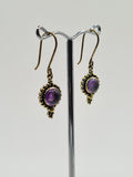 Amethyst Angela drop earrings
